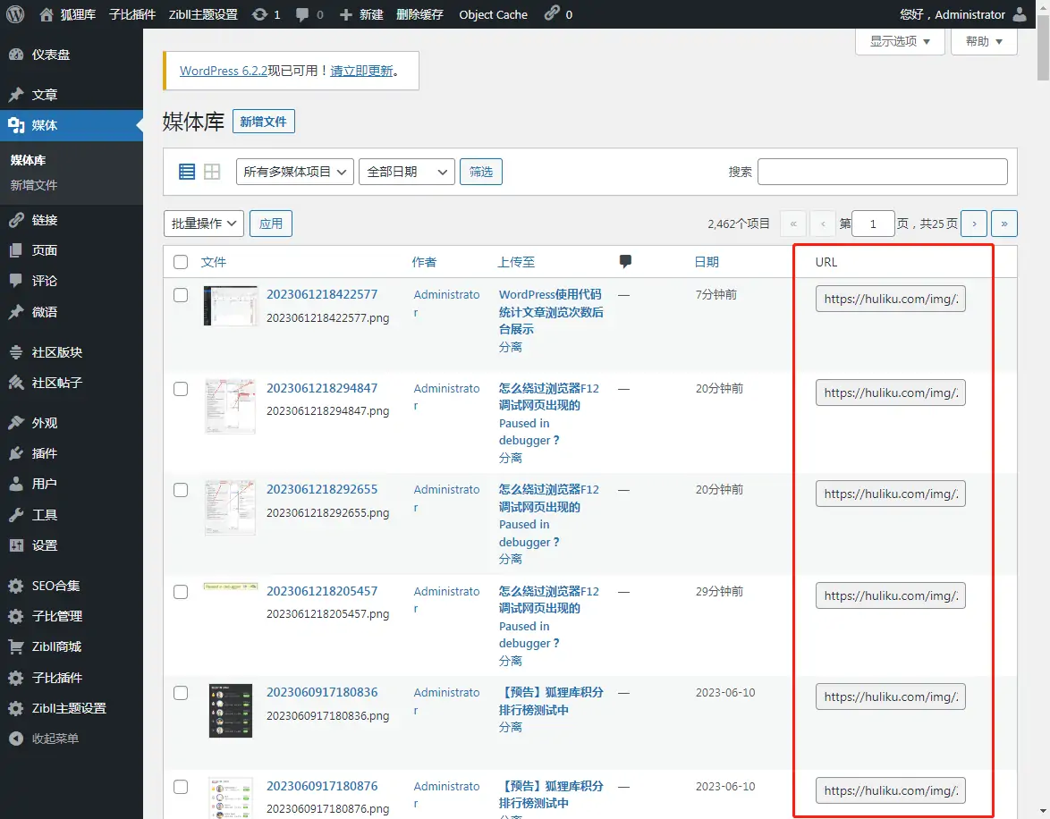 WordPress后台怎么快速获媒体库的图片URL呢?-知新网