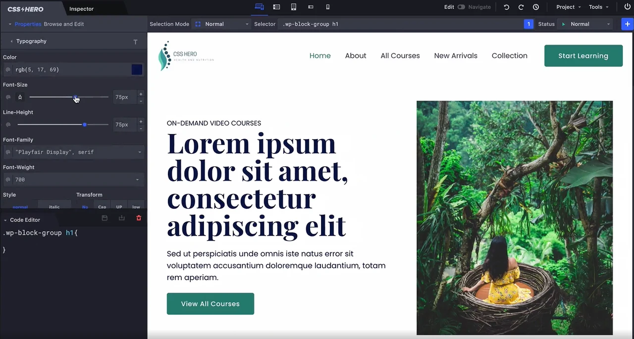 CSS Hero 编辑器演示