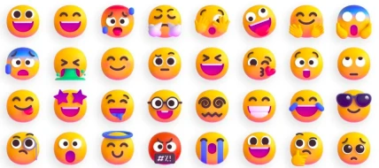 评论发言配文可用的微软 Emoji 表情·1500多款开源3D-Emoji表情 免费使用-知新网