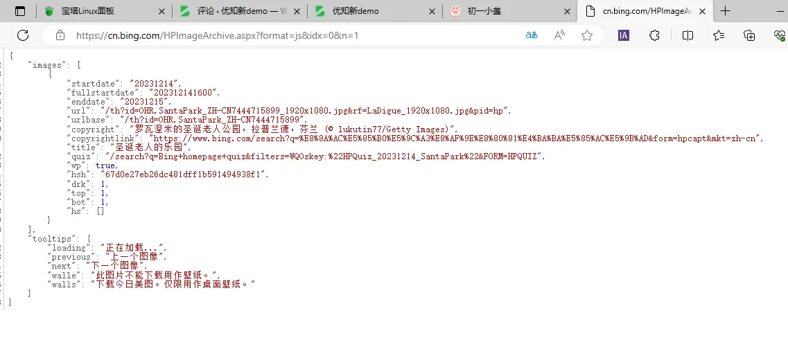 bing每日壁纸api源码-知新网