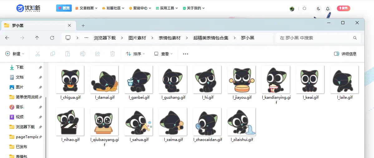 罗小黑动态表情包15个-知新网