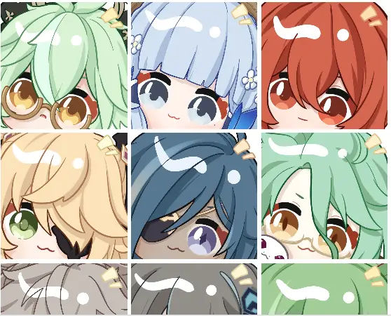 原神萌系头像。这个风格的大头照，都好萌啊（头像图片素材）-知新网