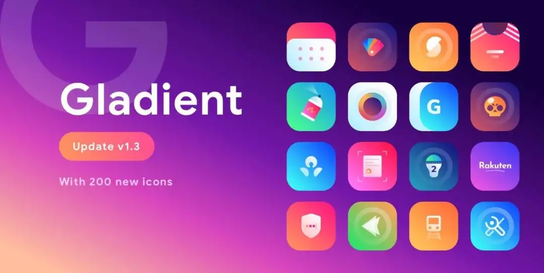 Gladient 主题 | 渐变多彩,超全覆盖图标!-知新网