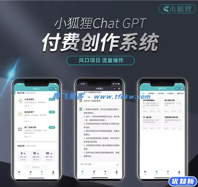 小狐狸ai付费创作系统V2.8.0 - ChatGPT智能机器人开心版-知新网