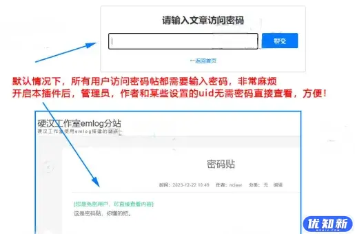 EmlogPro免密查看文章内容插件-知新网