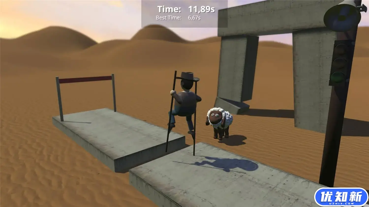 高跷男踩竹马/Stilt Fella-知新网